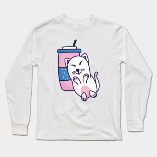 Coffee Cat Long Sleeve T-Shirt